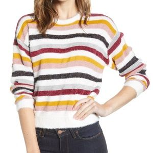 Multistripe Crewneck Sweater